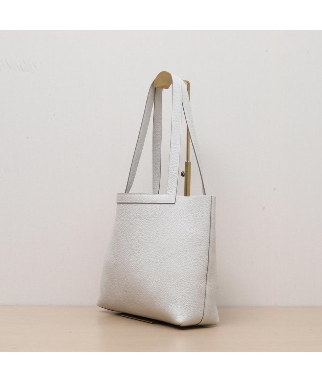 HERMES Белая кожаная сумка через плечо, фото 4