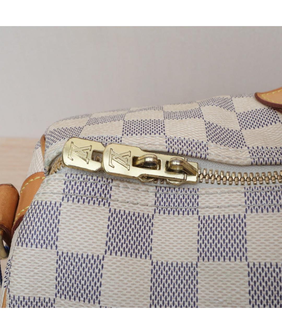 LOUIS VUITTON Белая кожаная сумка через плечо, фото 8