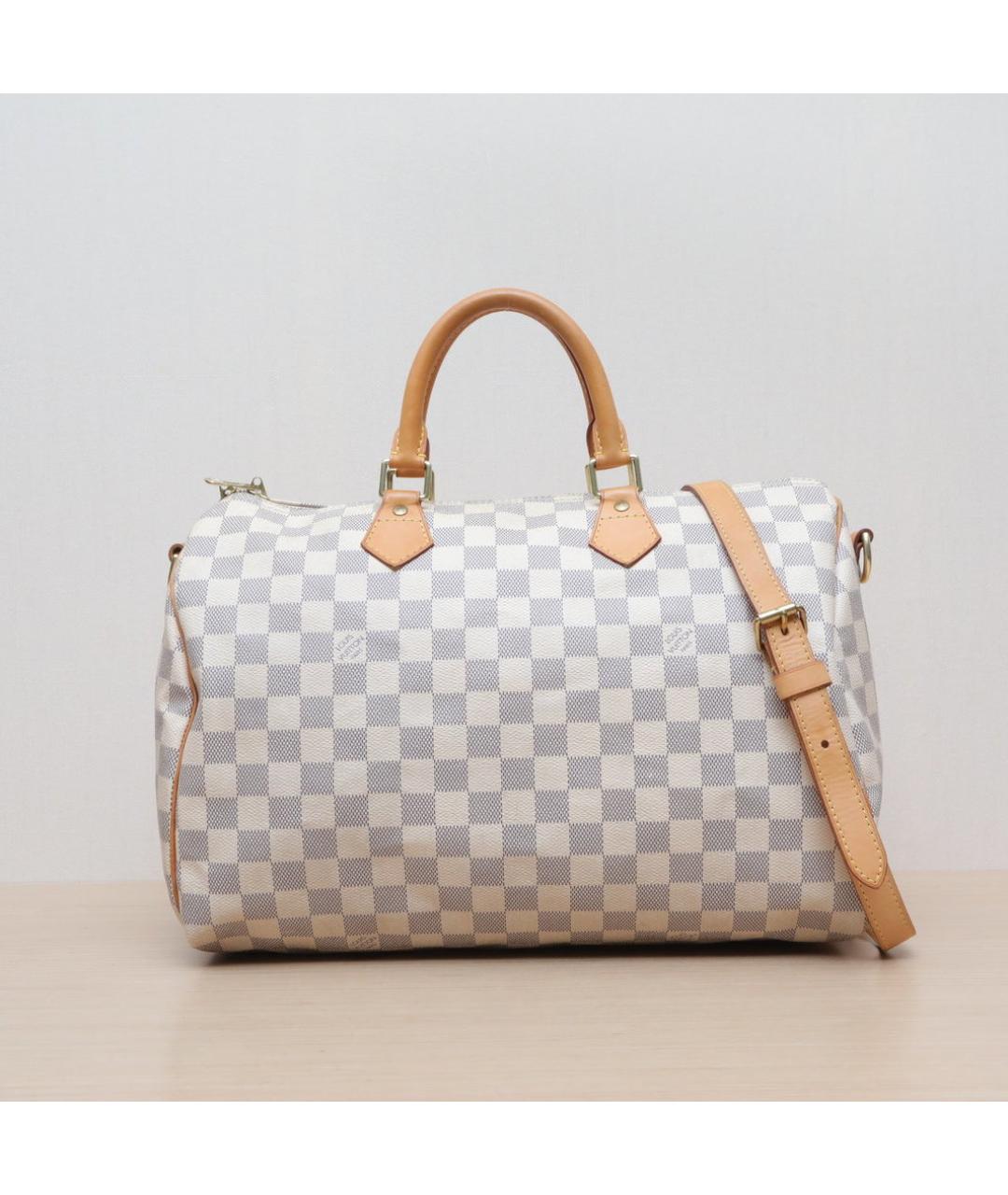 LOUIS VUITTON Белая кожаная сумка через плечо, фото 3