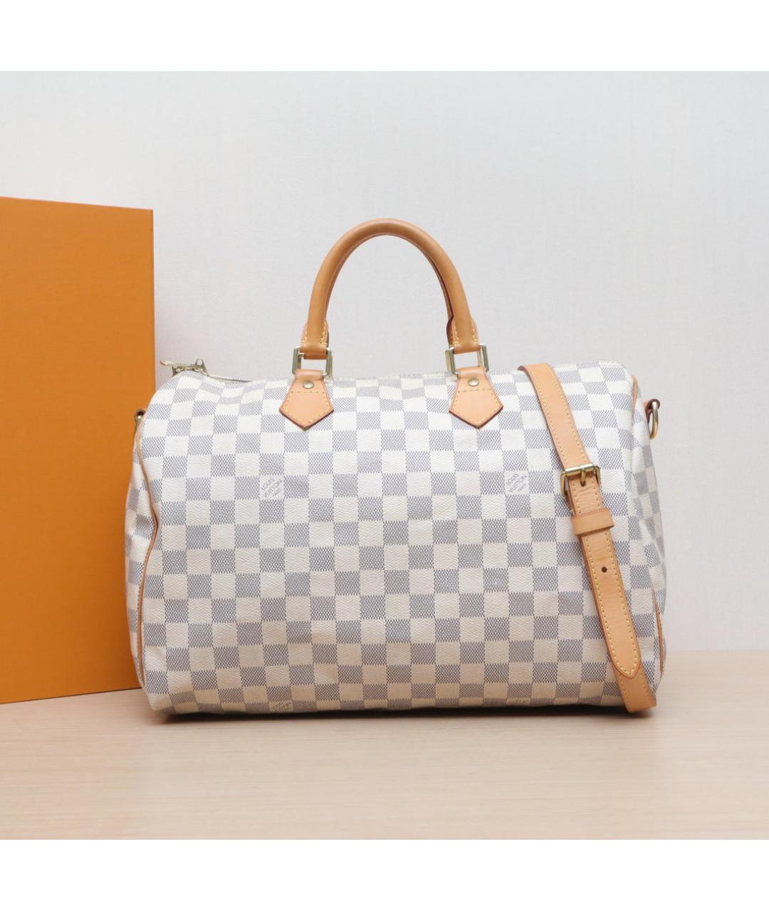 LOUIS VUITTON Белая кожаная сумка через плечо, фото 2