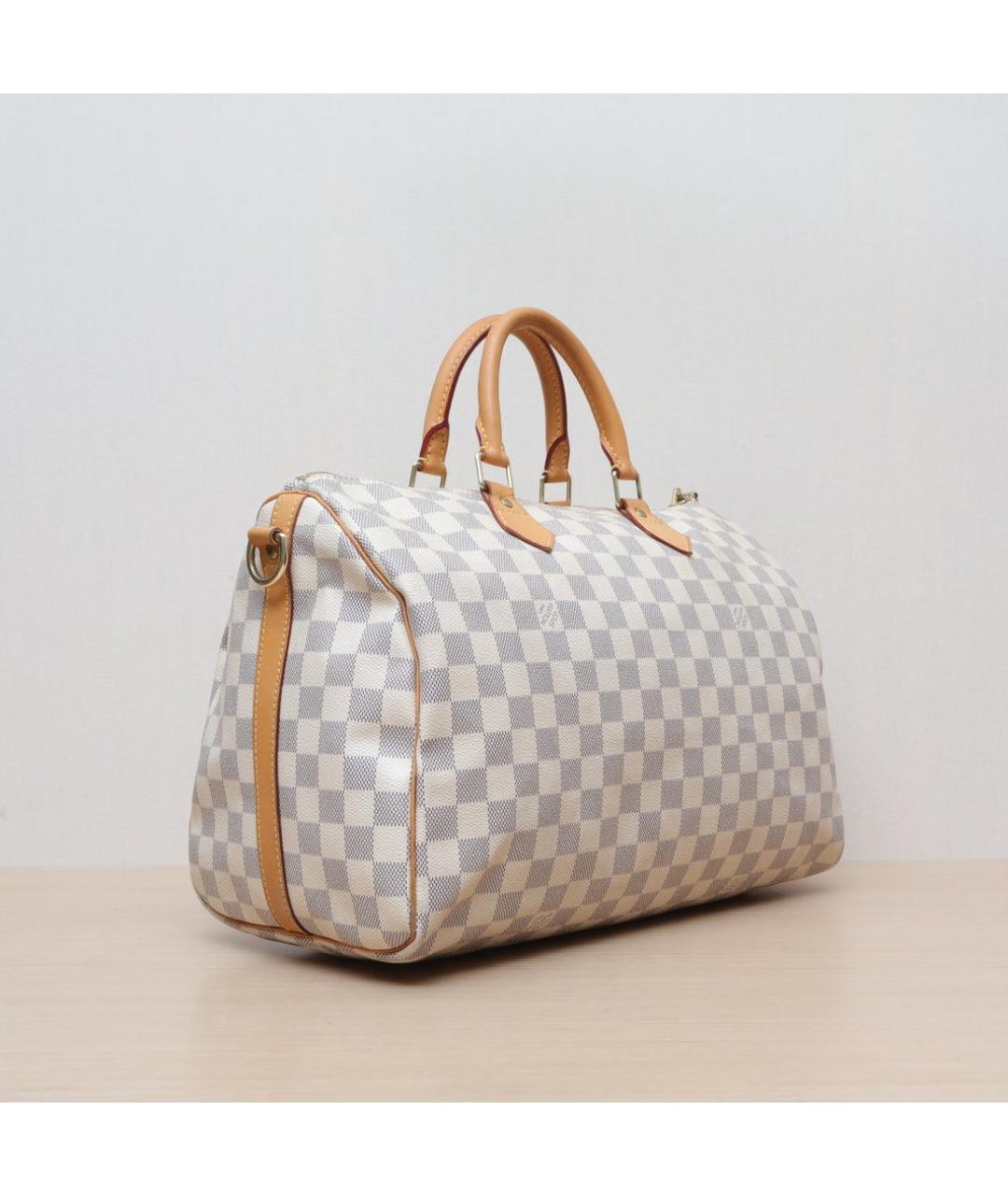 LOUIS VUITTON Белая кожаная сумка через плечо, фото 6