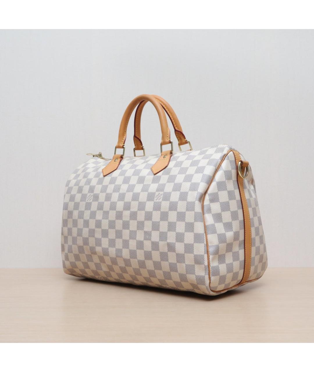 LOUIS VUITTON Белая кожаная сумка через плечо, фото 4