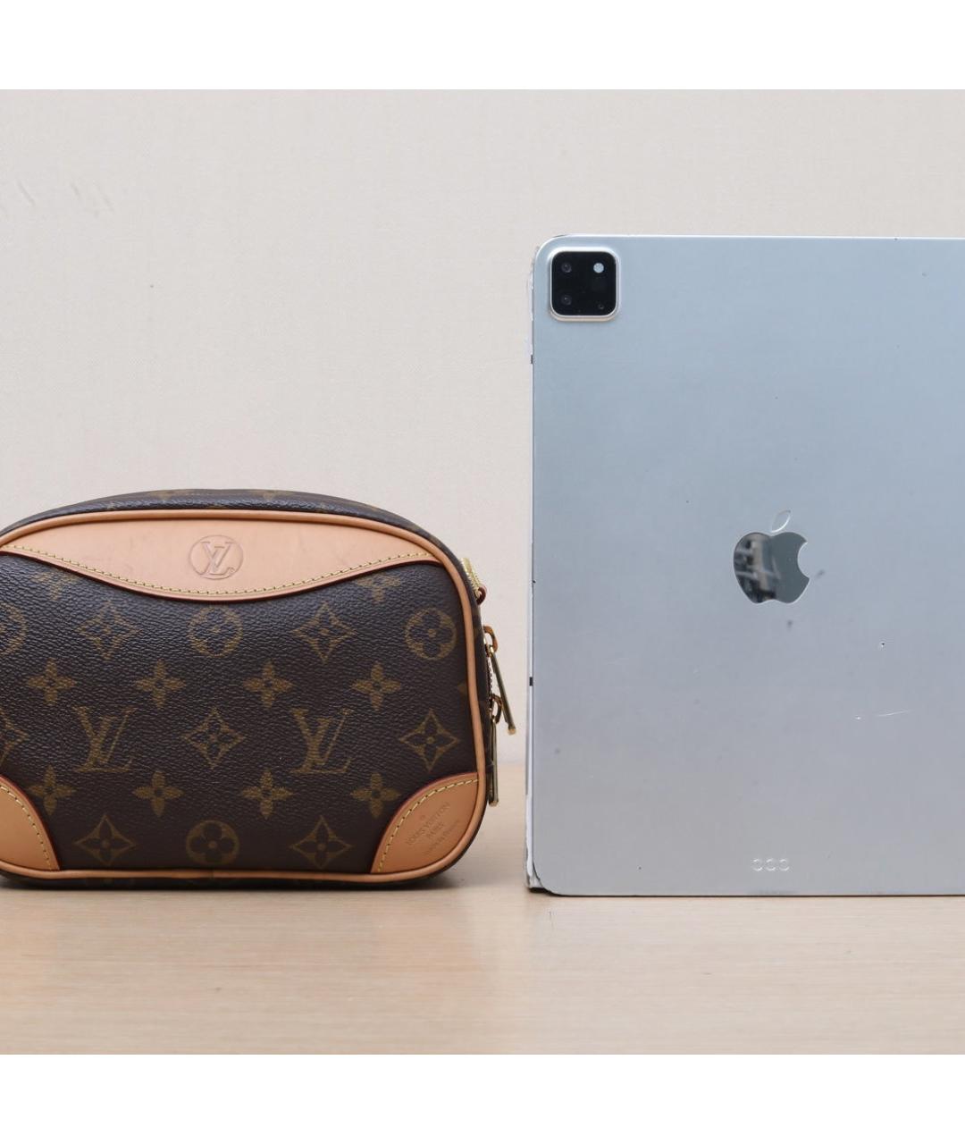 LOUIS VUITTON Коричневая кожаная сумка через плечо, фото 7