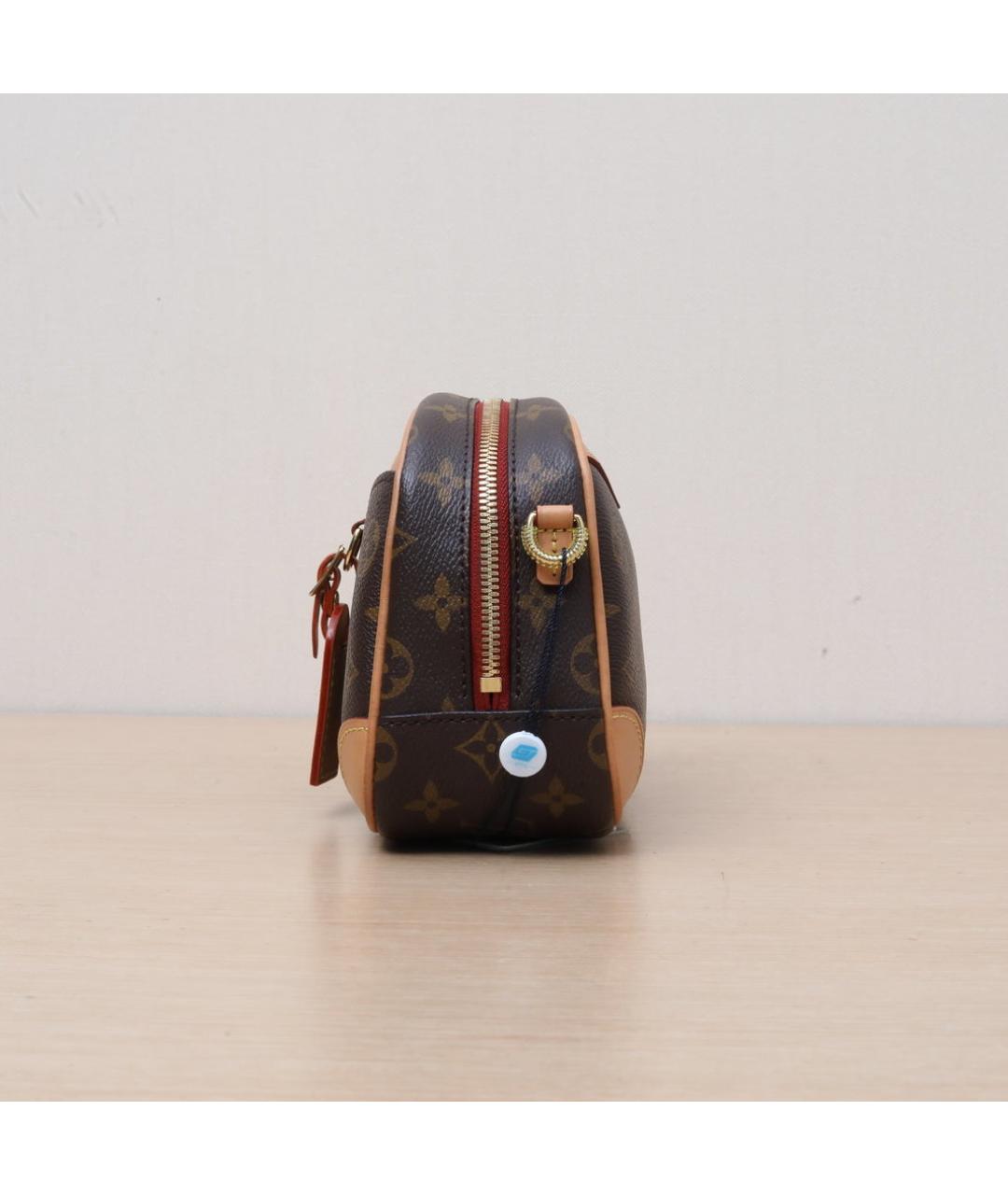 LOUIS VUITTON Коричневая кожаная сумка через плечо, фото 5