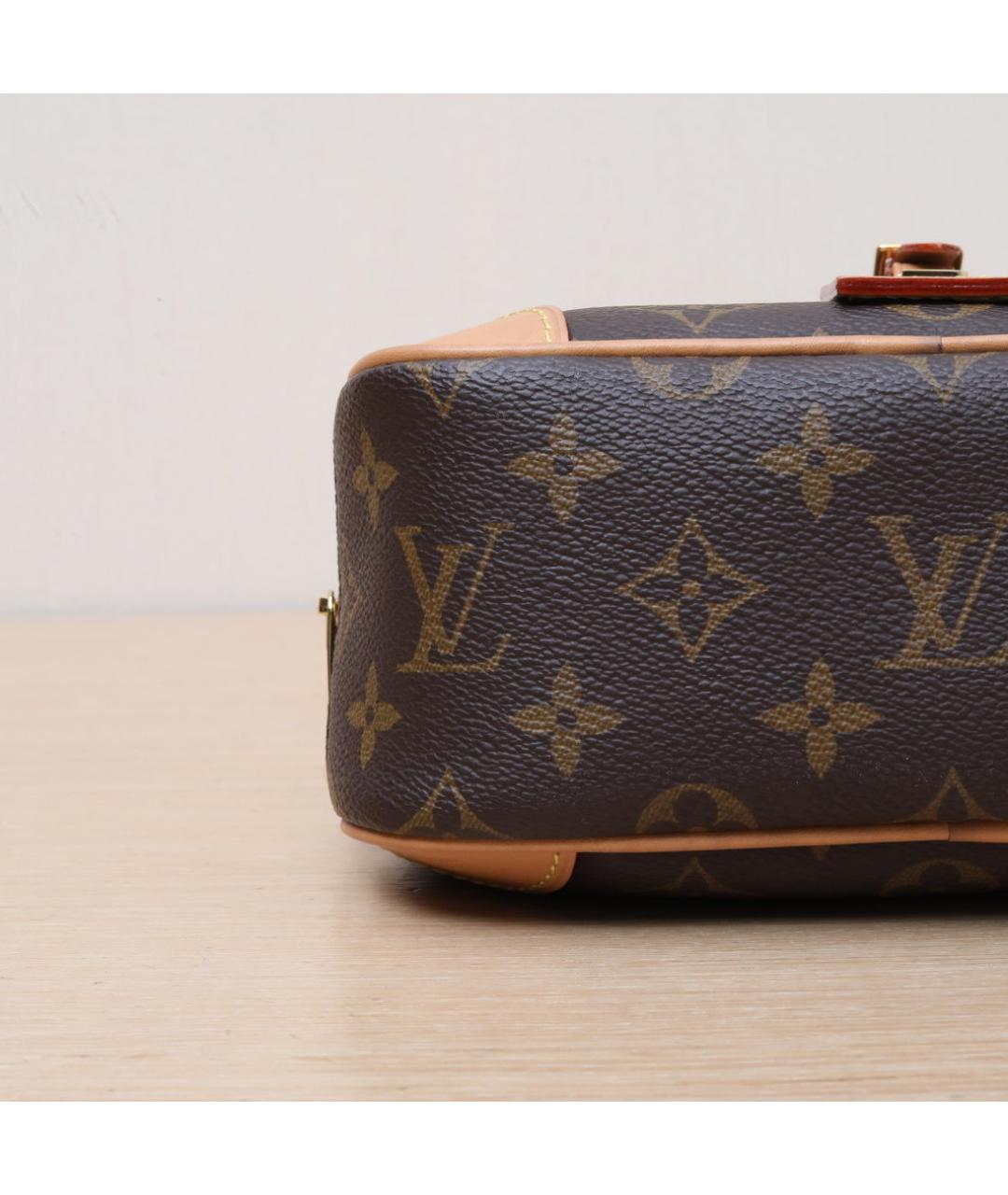 LOUIS VUITTON Коричневая кожаная сумка через плечо, фото 9