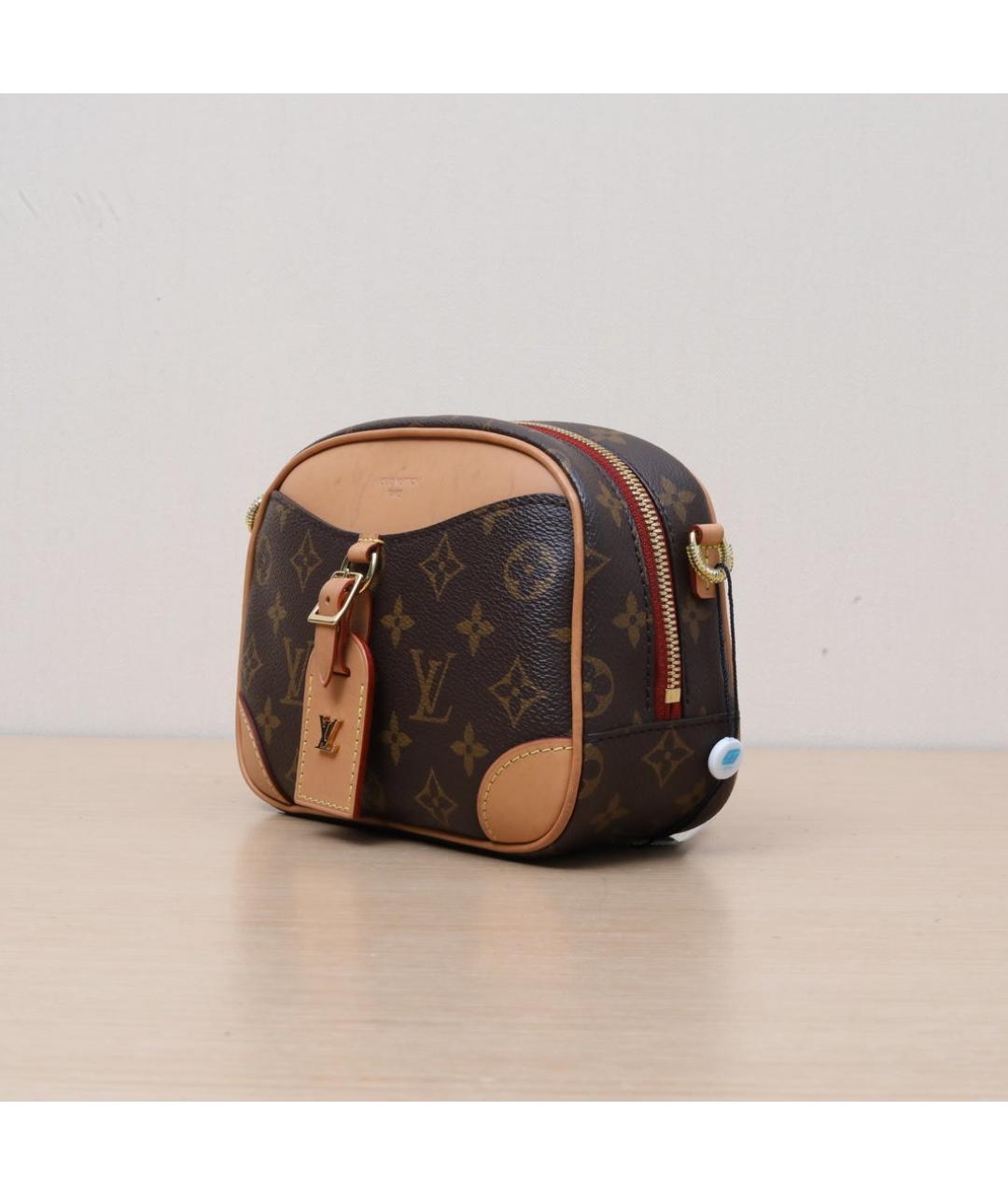 LOUIS VUITTON Коричневая кожаная сумка через плечо, фото 4