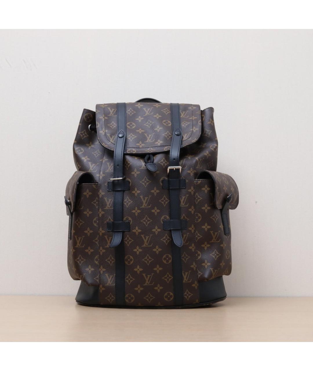 LOUIS VUITTON Коричневый кожаный рюкзак, фото 3