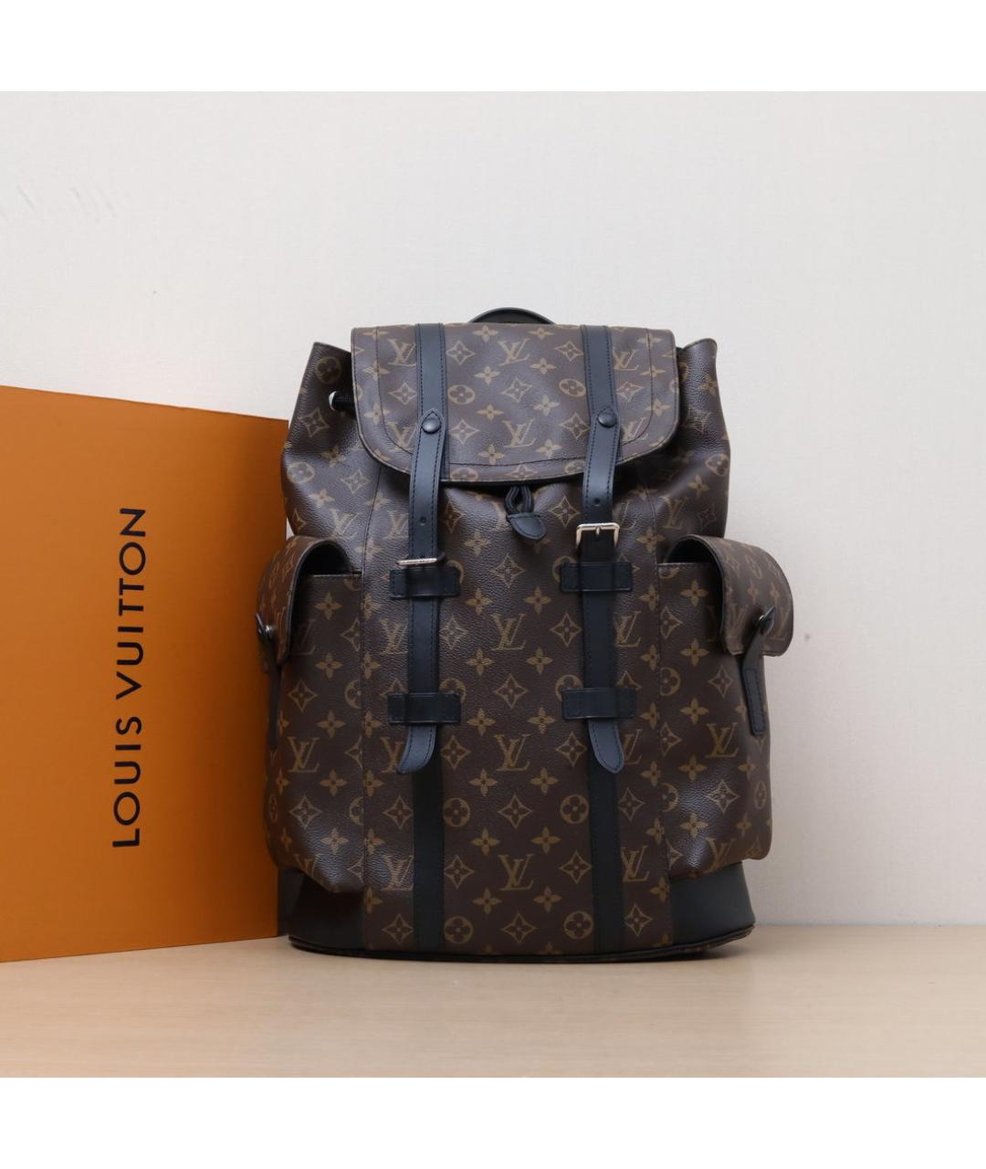 LOUIS VUITTON Коричневый кожаный рюкзак, фото 2