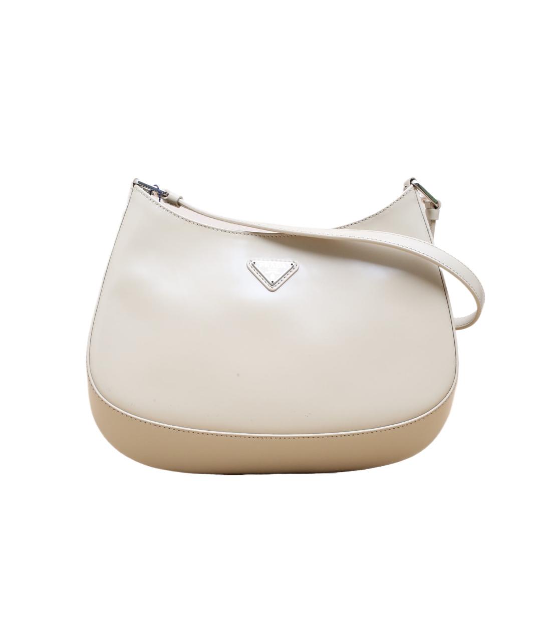 PRADA Белая кожаная сумка через плечо, фото 1