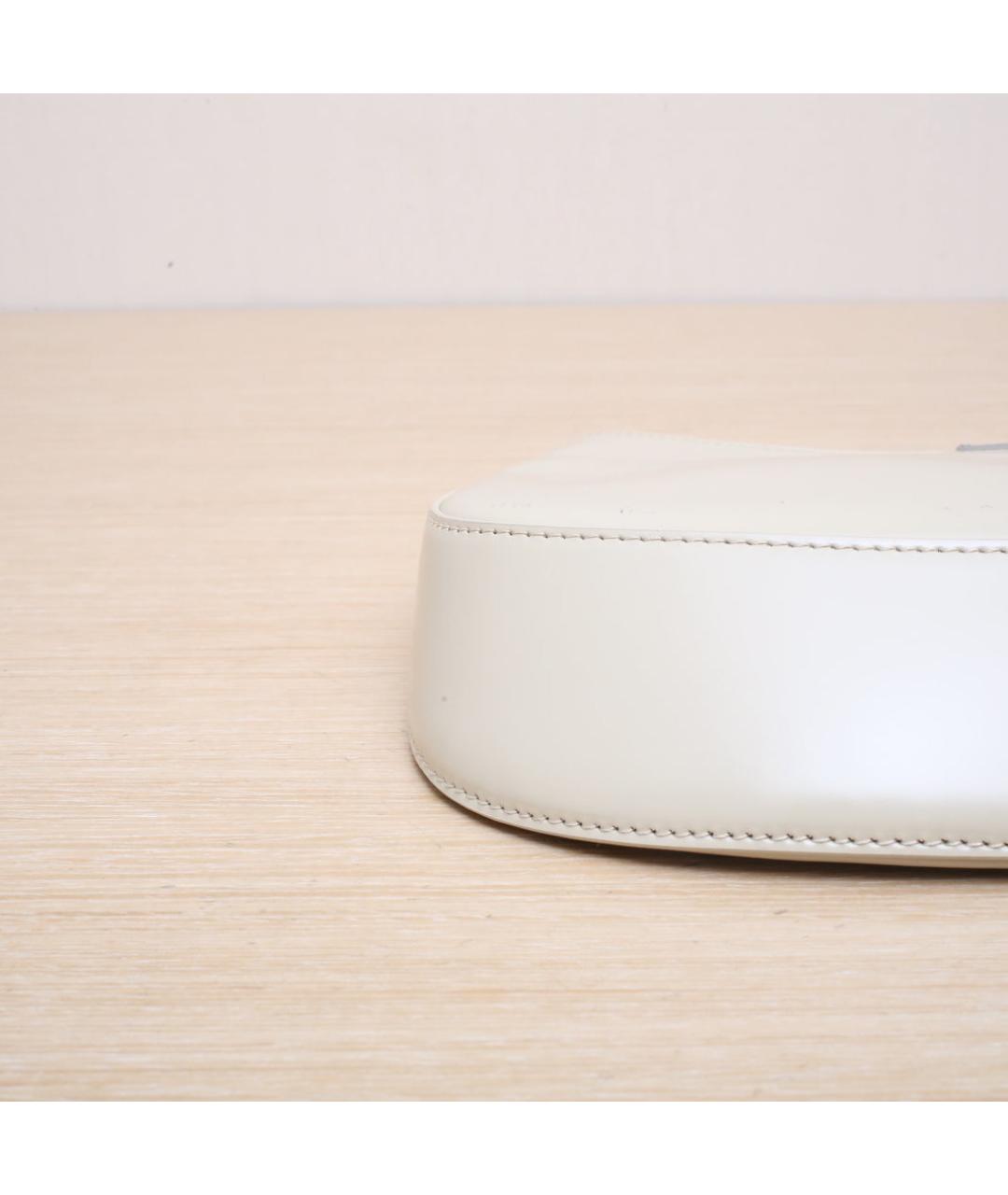 PRADA Белая кожаная сумка через плечо, фото 9