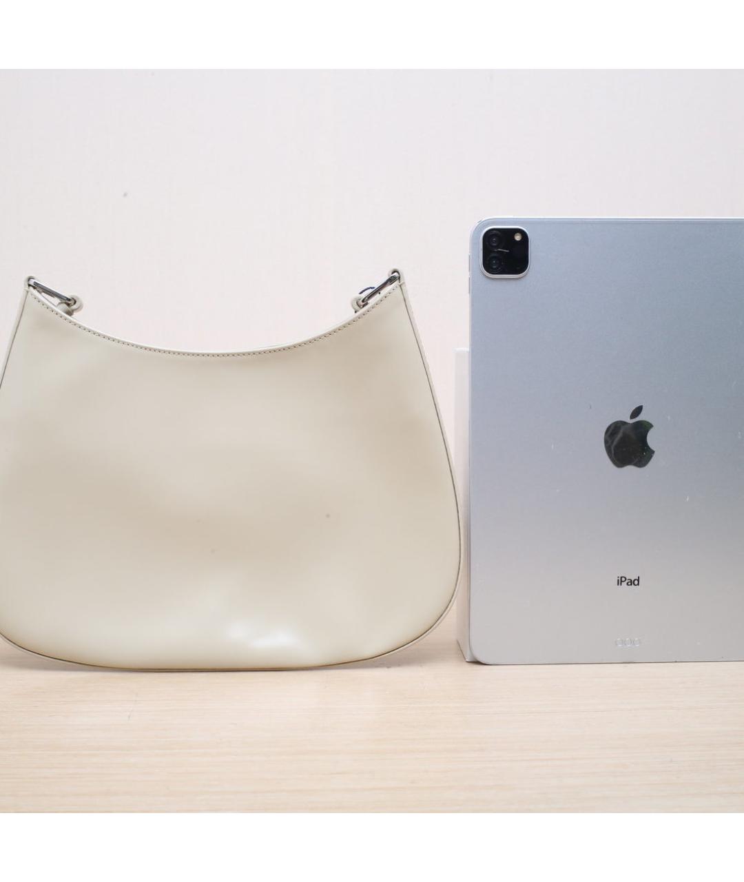 PRADA Белая кожаная сумка через плечо, фото 7