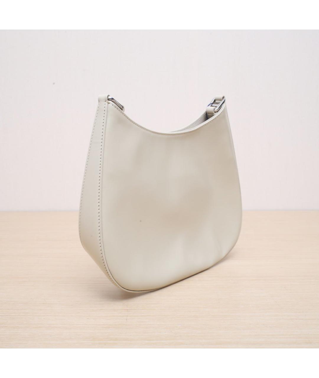 PRADA Белая кожаная сумка через плечо, фото 6