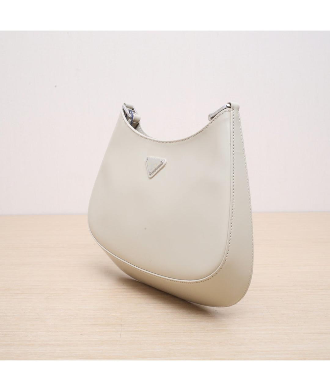 PRADA Белая кожаная сумка через плечо, фото 4