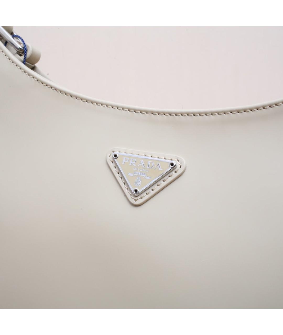 PRADA Белая кожаная сумка через плечо, фото 8