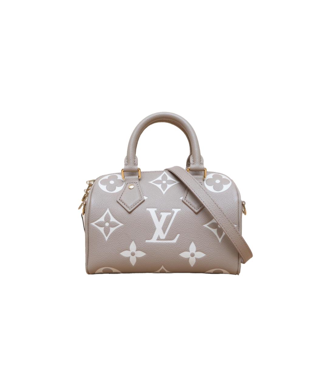 LOUIS VUITTON Бежевая кожаная сумка через плечо, фото 1