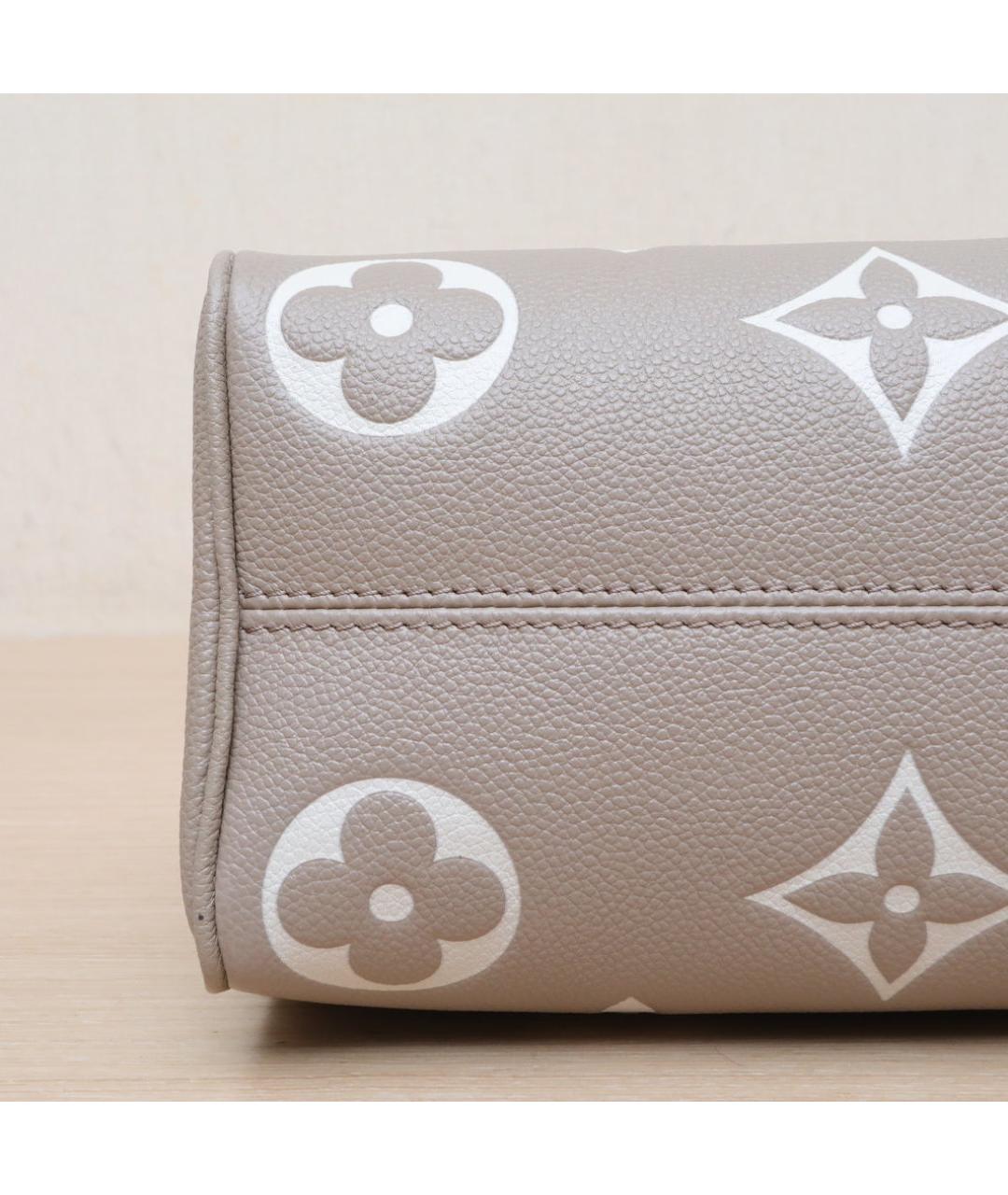 LOUIS VUITTON Бежевая кожаная сумка через плечо, фото 9