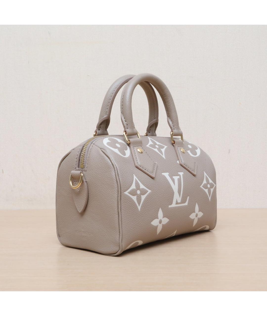 LOUIS VUITTON Бежевая кожаная сумка через плечо, фото 6