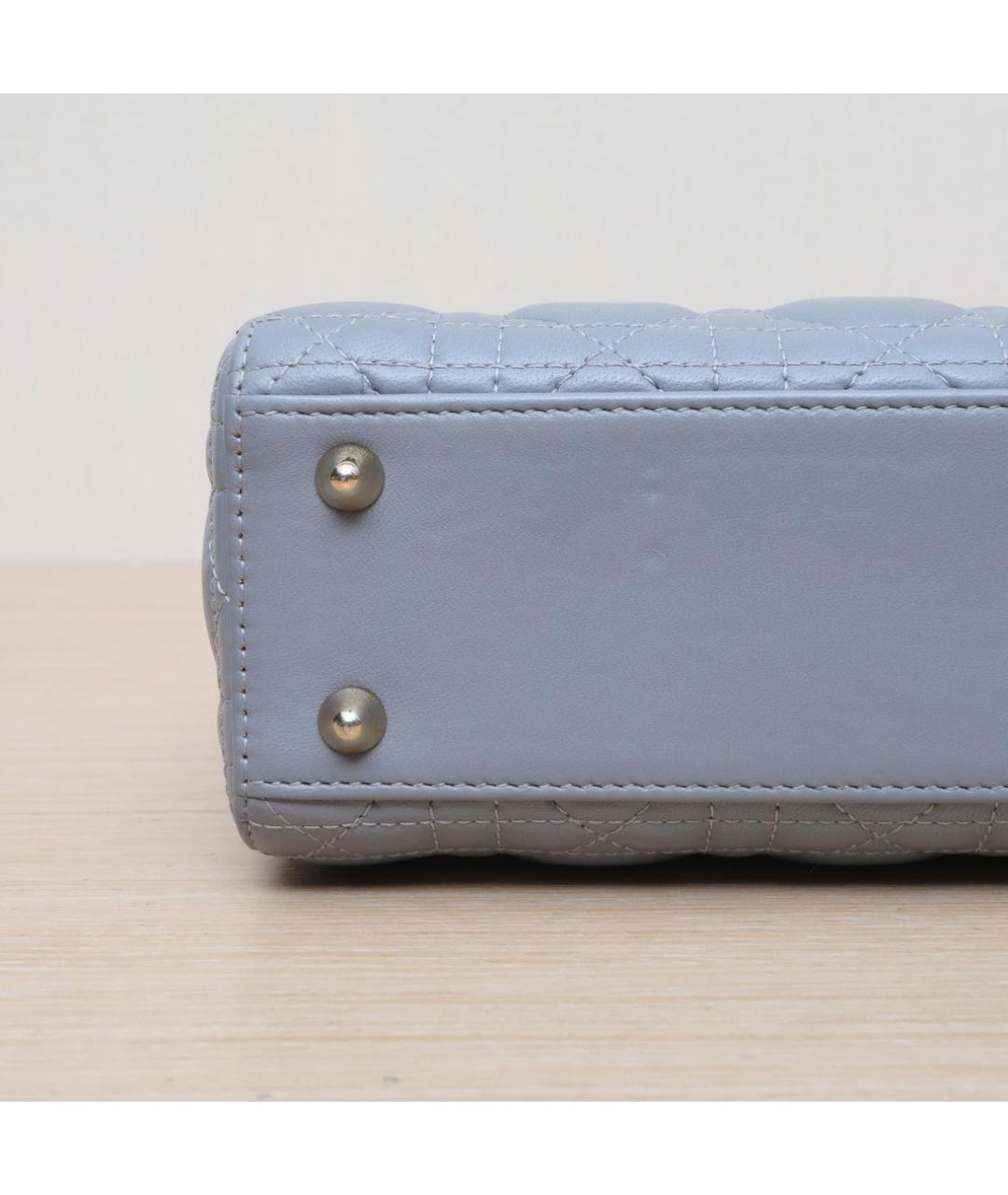 CHRISTIAN DIOR Голубая кожаная сумка через плечо, фото 9