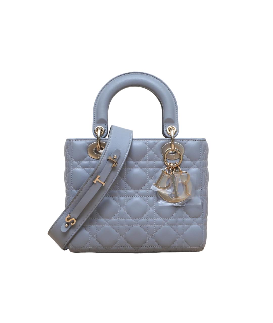 CHRISTIAN DIOR Голубая кожаная сумка через плечо, фото 10