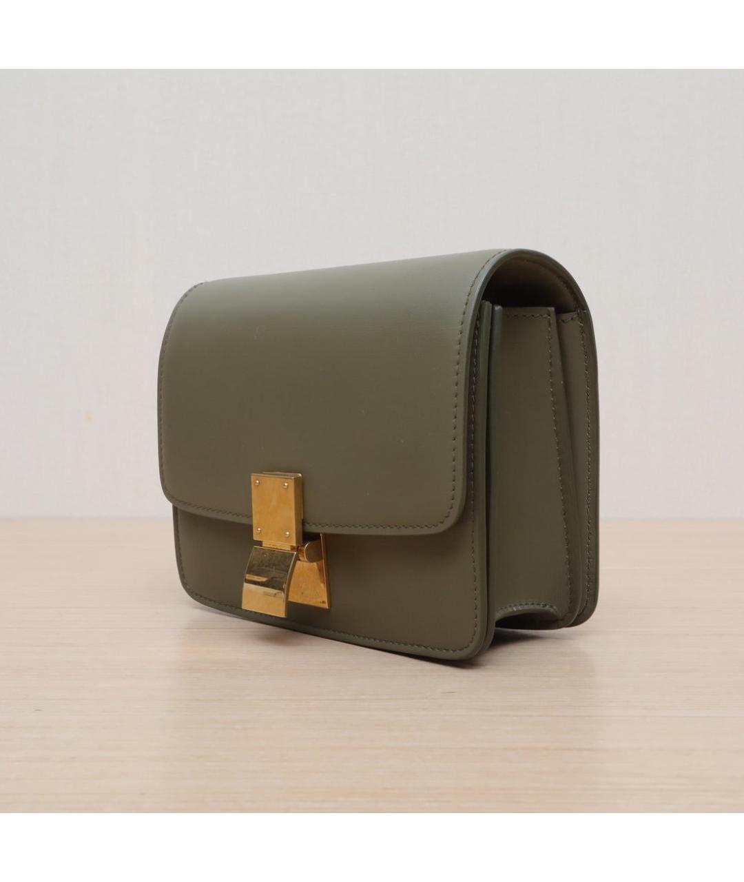 CELINE Коричневая кожаная сумка через плечо, фото 4