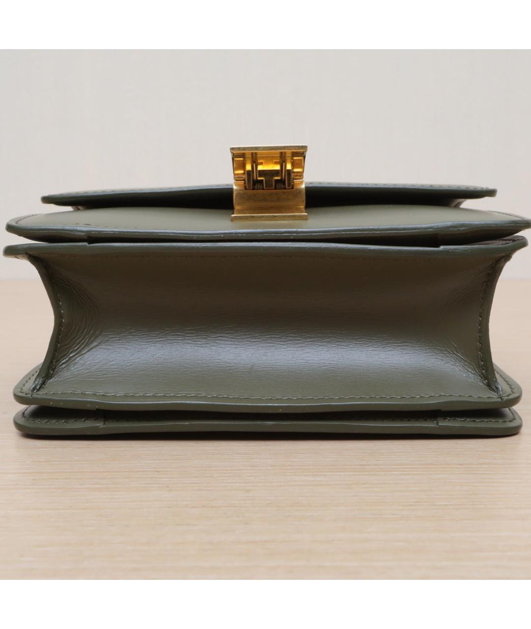 CELINE Коричневая кожаная сумка через плечо, фото 9