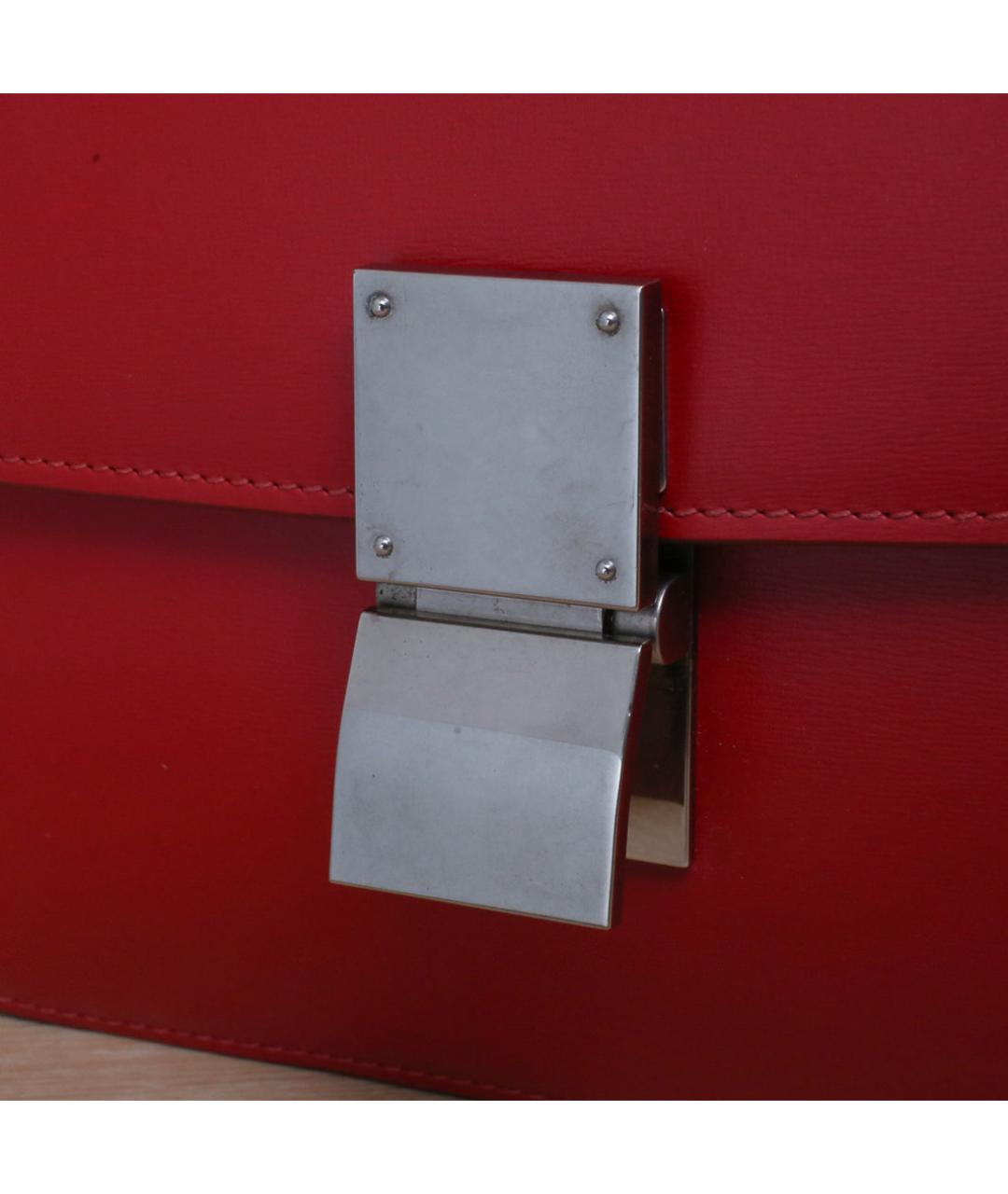 CELINE Красная кожаная сумка через плечо, фото 8