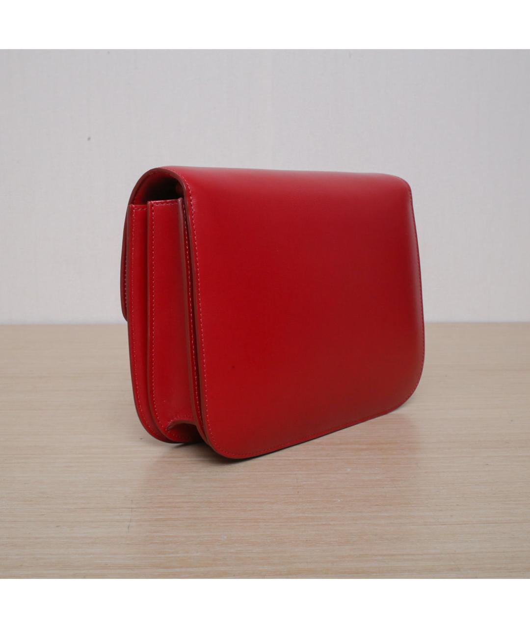 CELINE Красная кожаная сумка через плечо, фото 6
