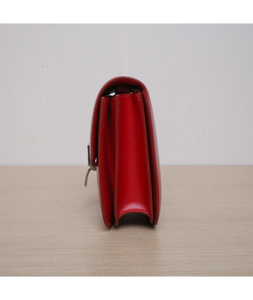 CELINE Красная кожаная сумка через плечо, фото 5