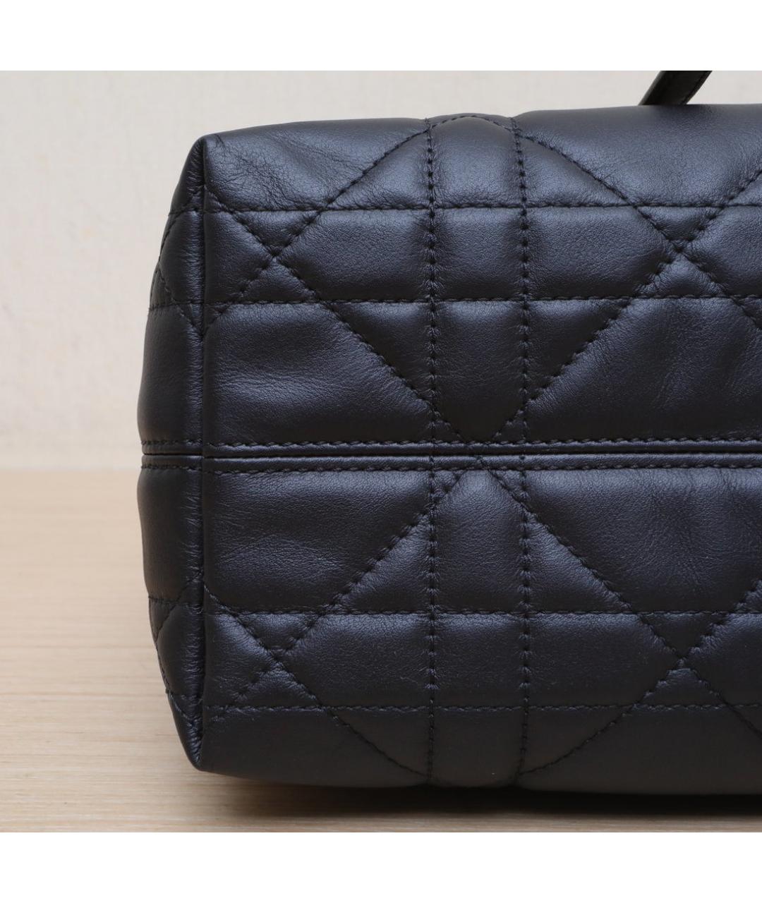 CHRISTIAN DIOR Черная кожаная сумка через плечо, фото 9