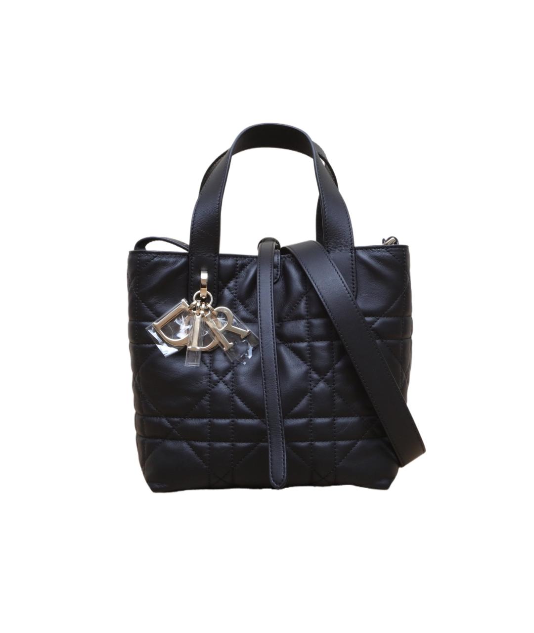 CHRISTIAN DIOR Черная кожаная сумка через плечо, фото 10