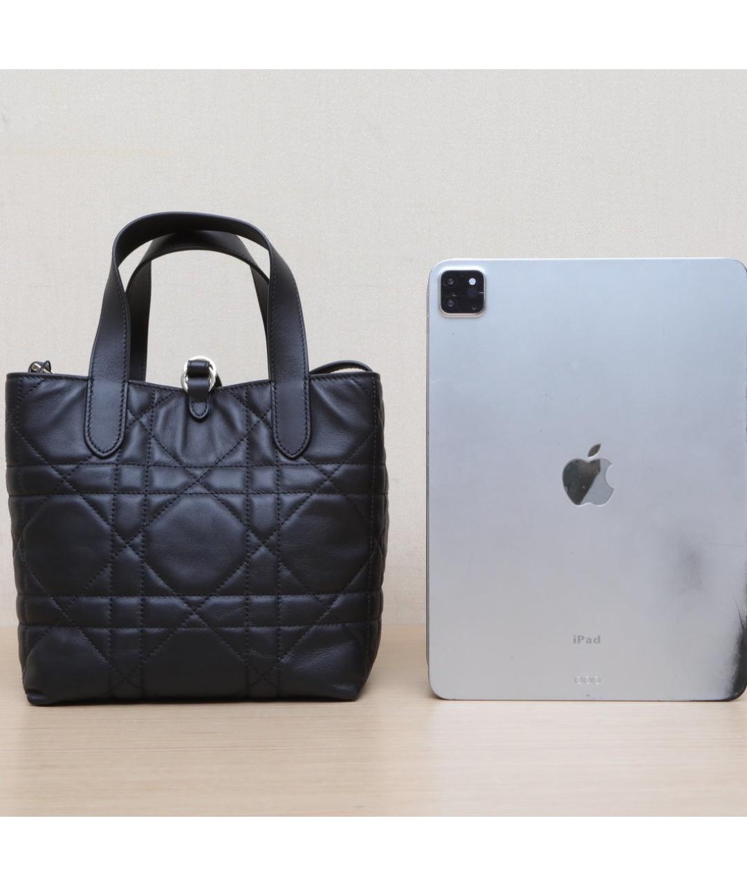 CHRISTIAN DIOR Черная кожаная сумка через плечо, фото 7