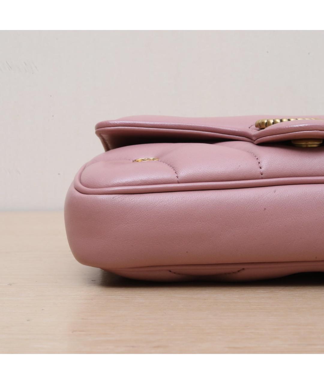 GUCCI Розовая кожаная сумка через плечо, фото 9