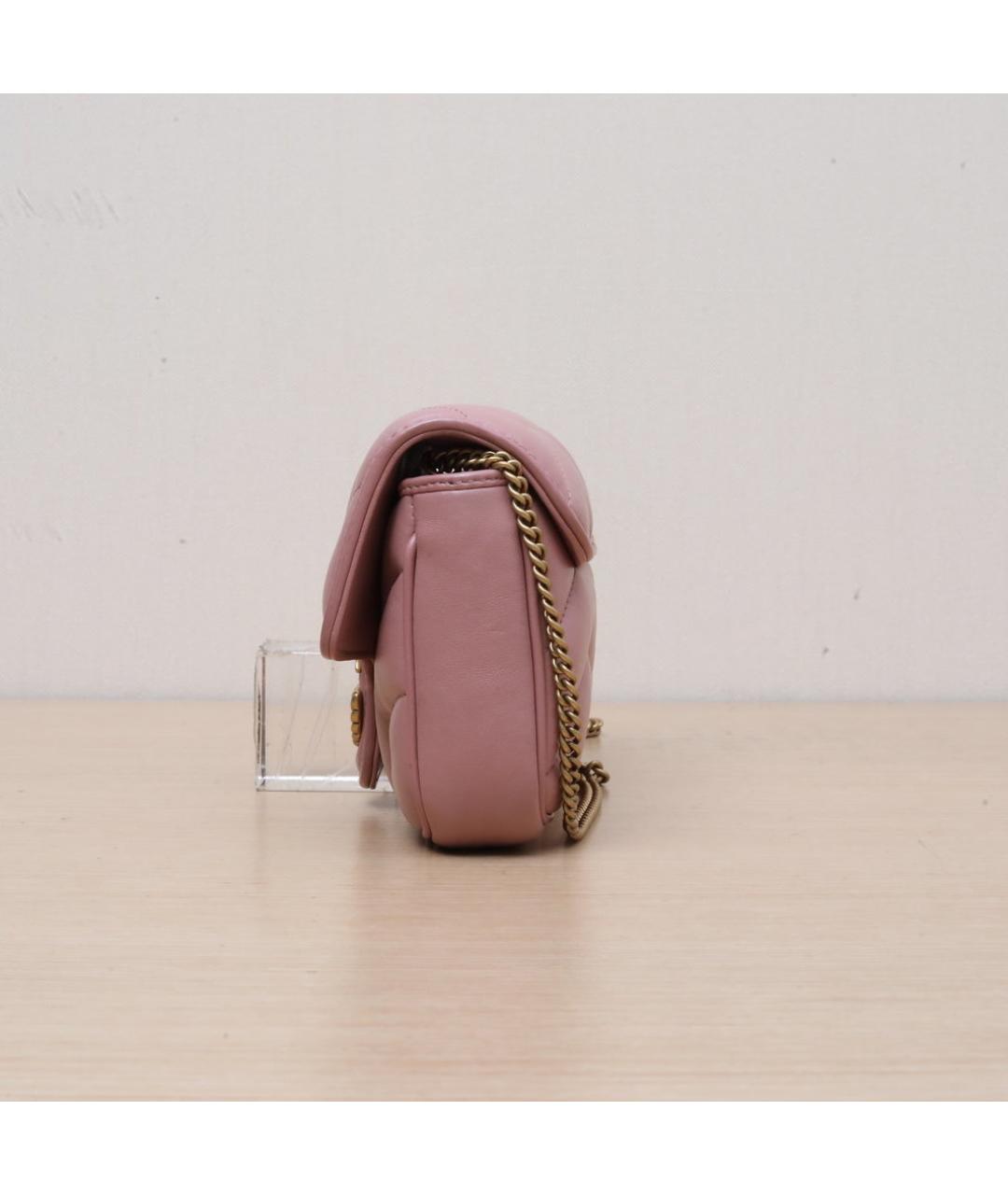 GUCCI Розовая кожаная сумка через плечо, фото 5