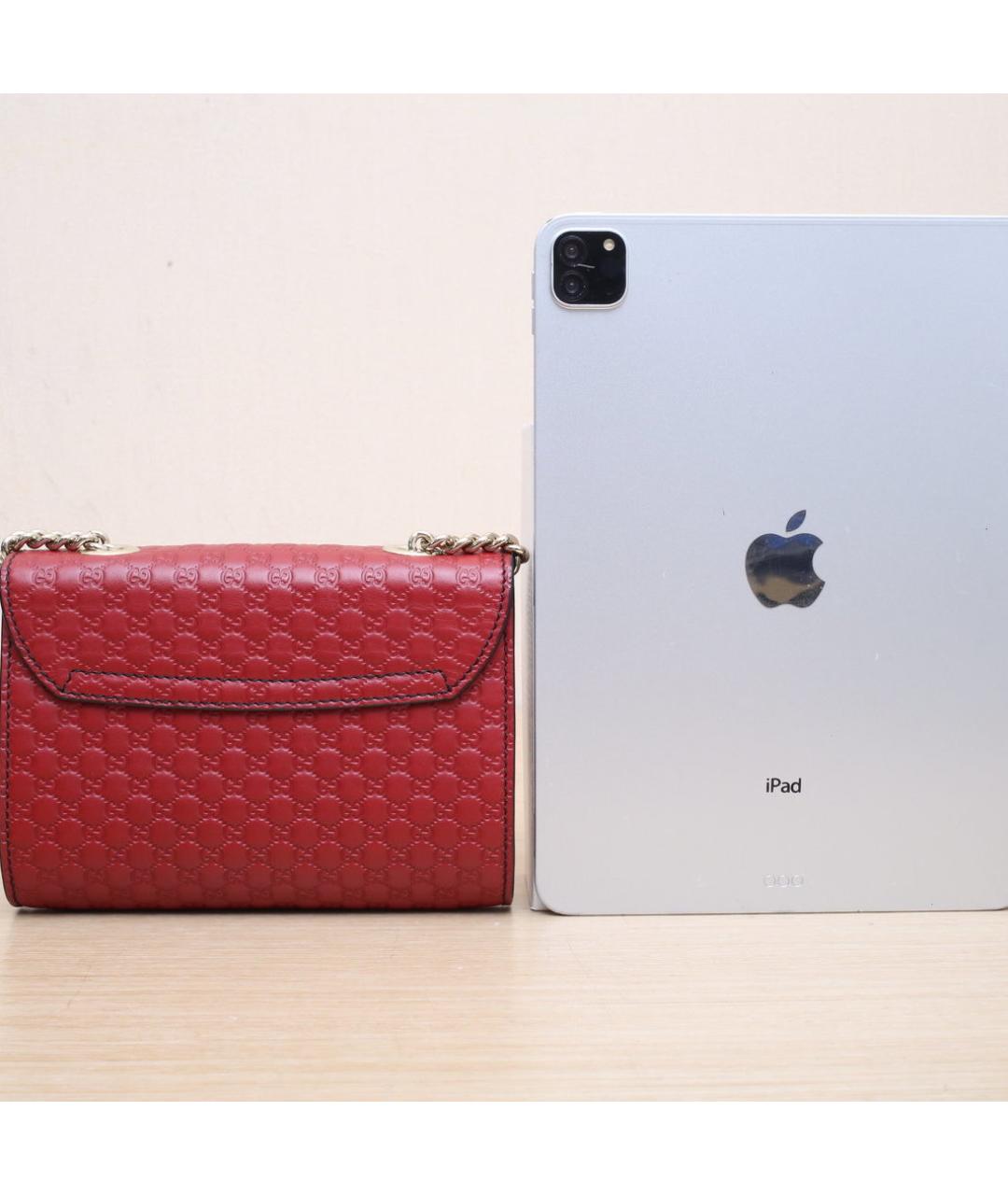 GUCCI Красная кожаная сумка через плечо, фото 7