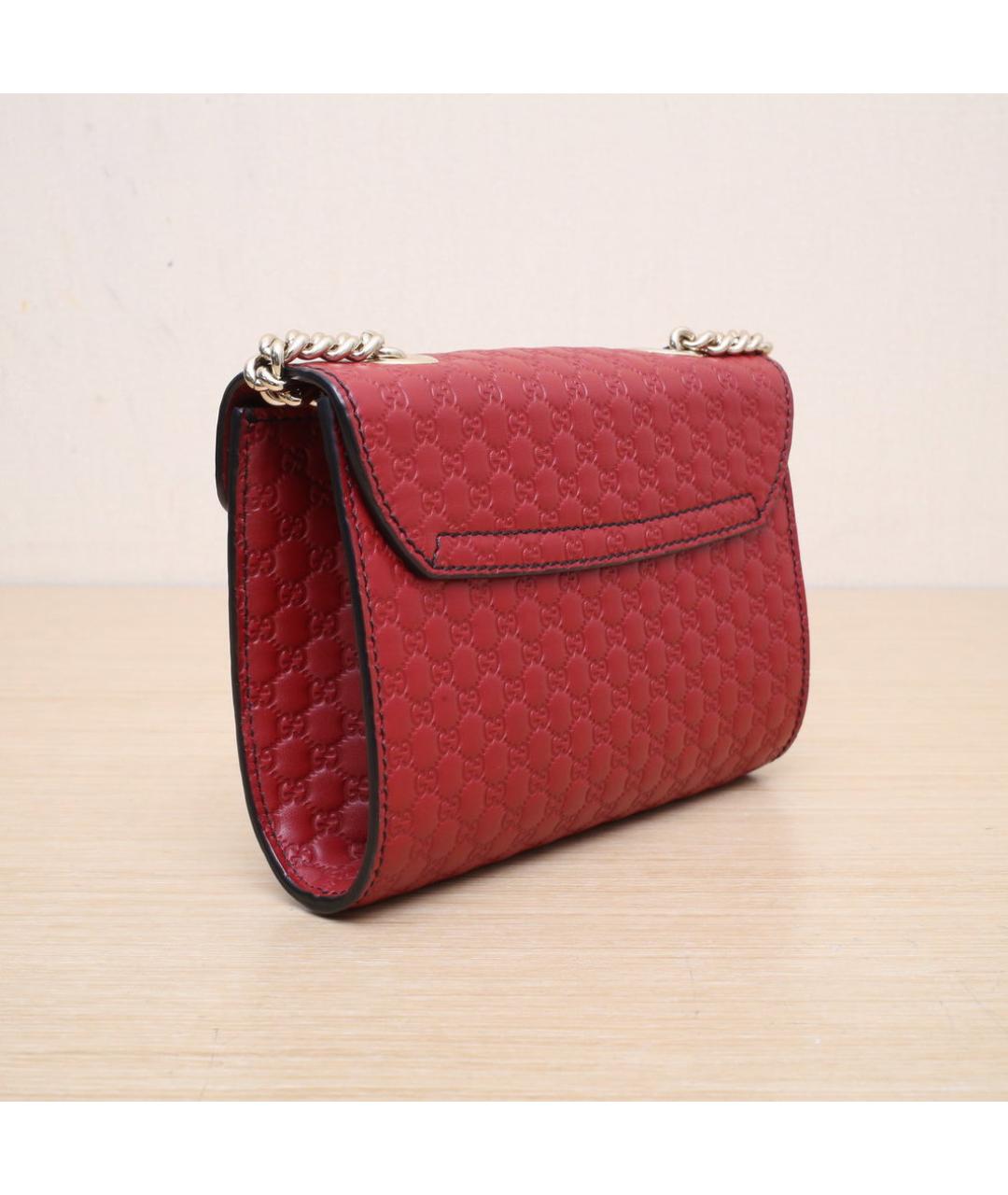 GUCCI Красная кожаная сумка через плечо, фото 6
