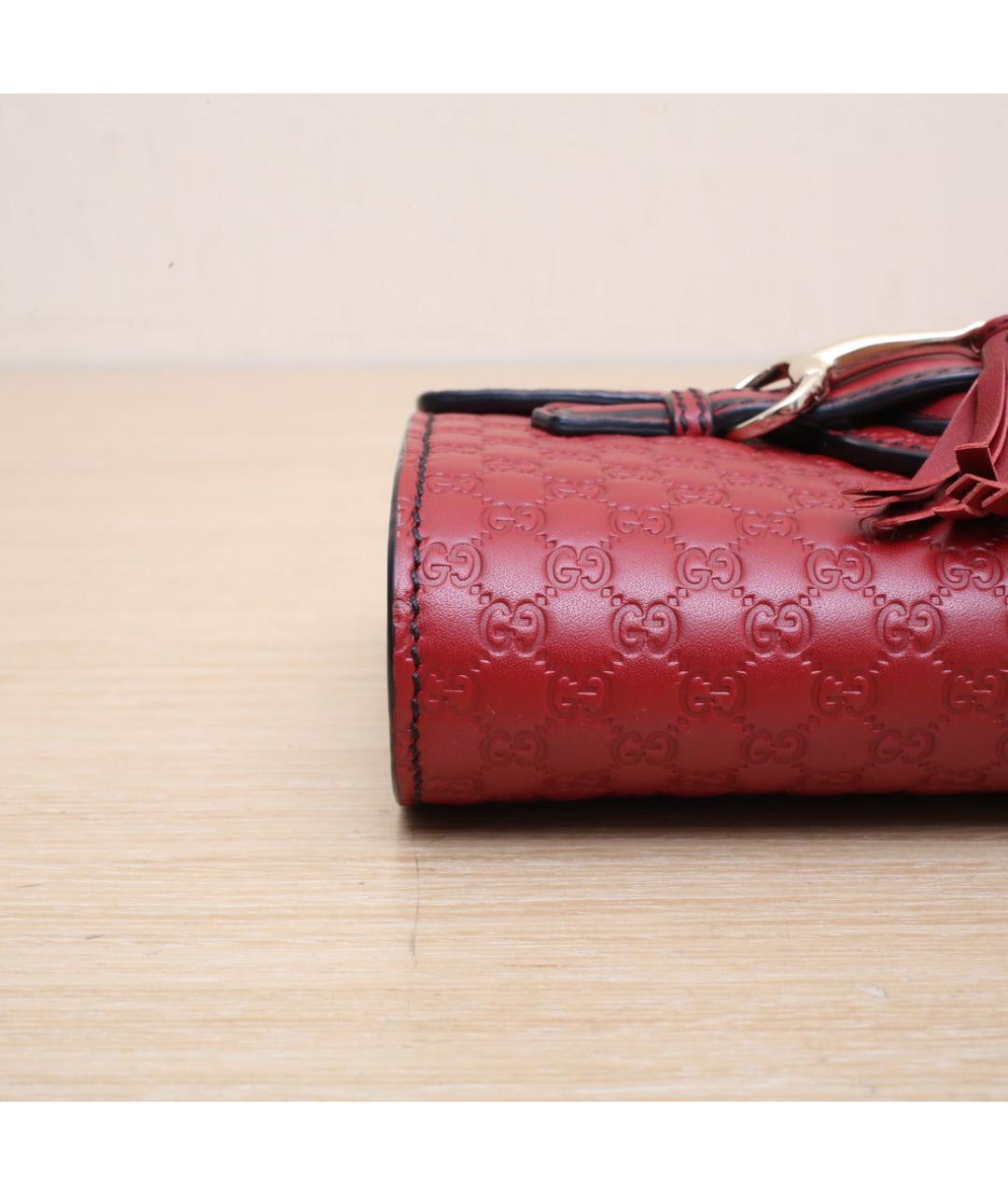 GUCCI Красная кожаная сумка через плечо, фото 9
