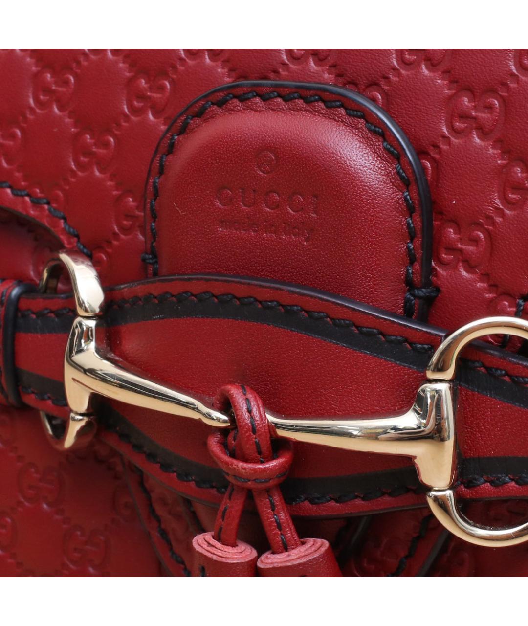 GUCCI Красная кожаная сумка через плечо, фото 8