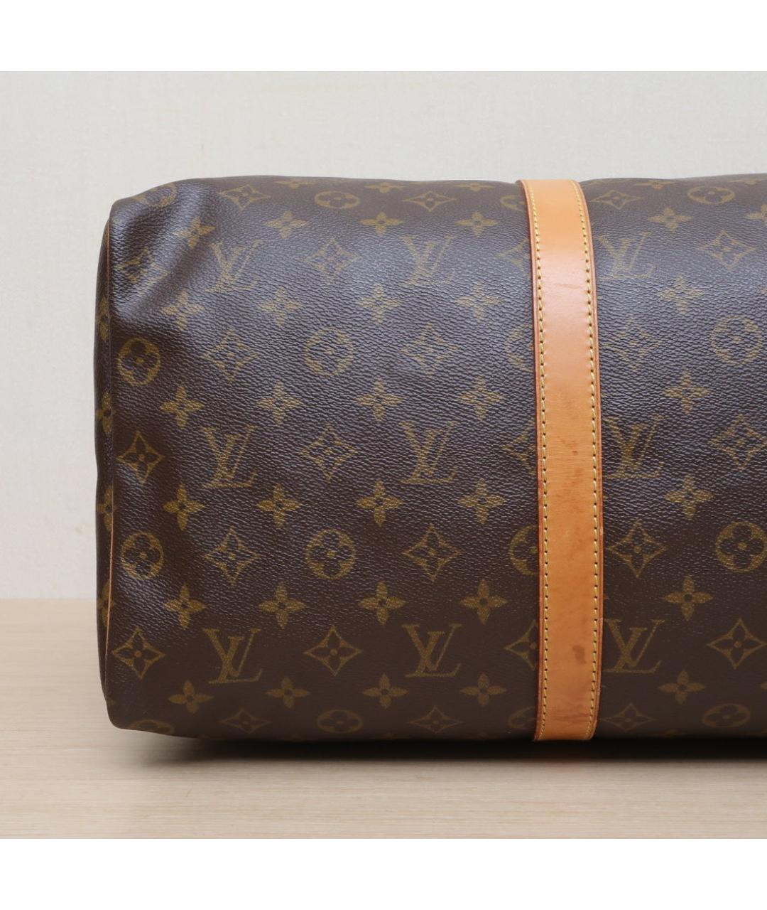 LOUIS VUITTON Коричневая кожаная сумка через плечо, фото 9