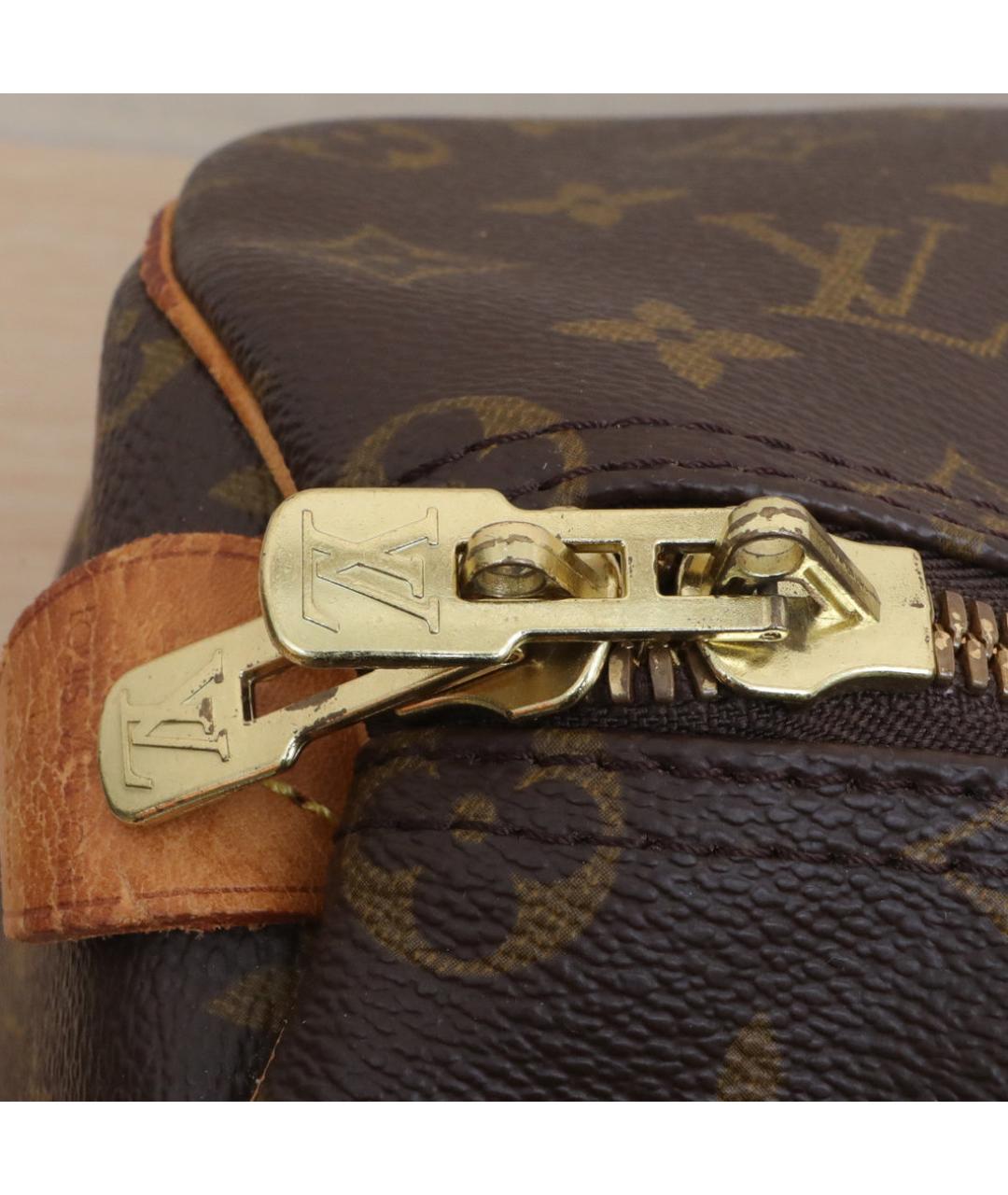 LOUIS VUITTON Коричневая кожаная сумка через плечо, фото 8