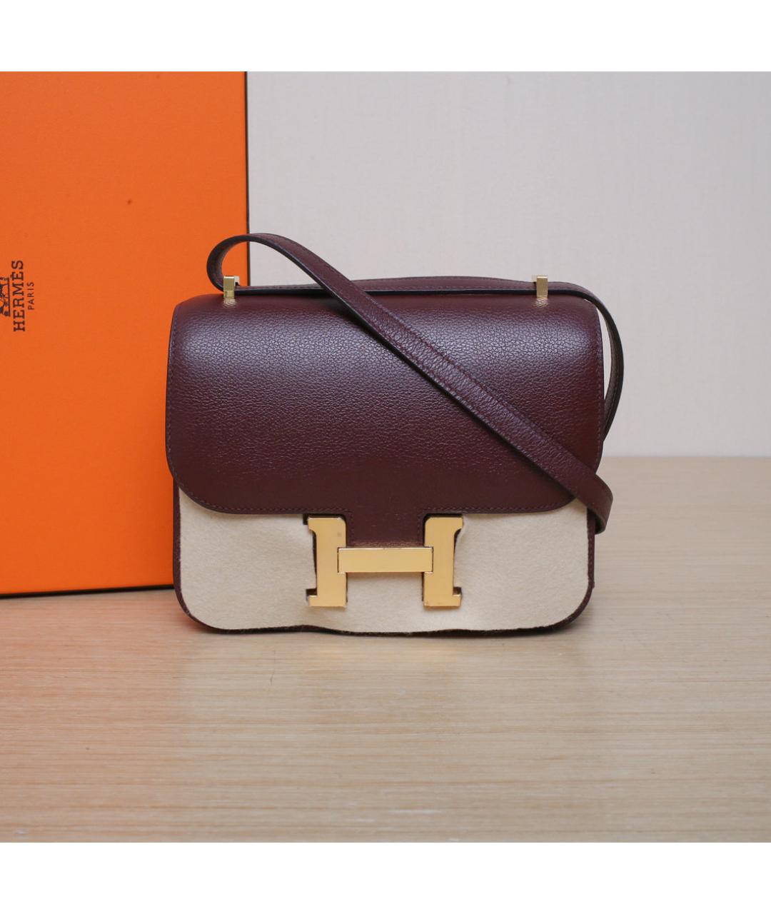 HERMES Коричневая кожаная сумка через плечо, фото 2