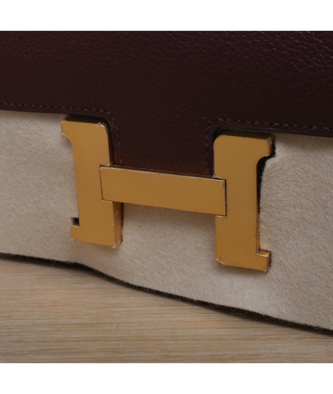 HERMES Коричневая кожаная сумка через плечо, фото 8
