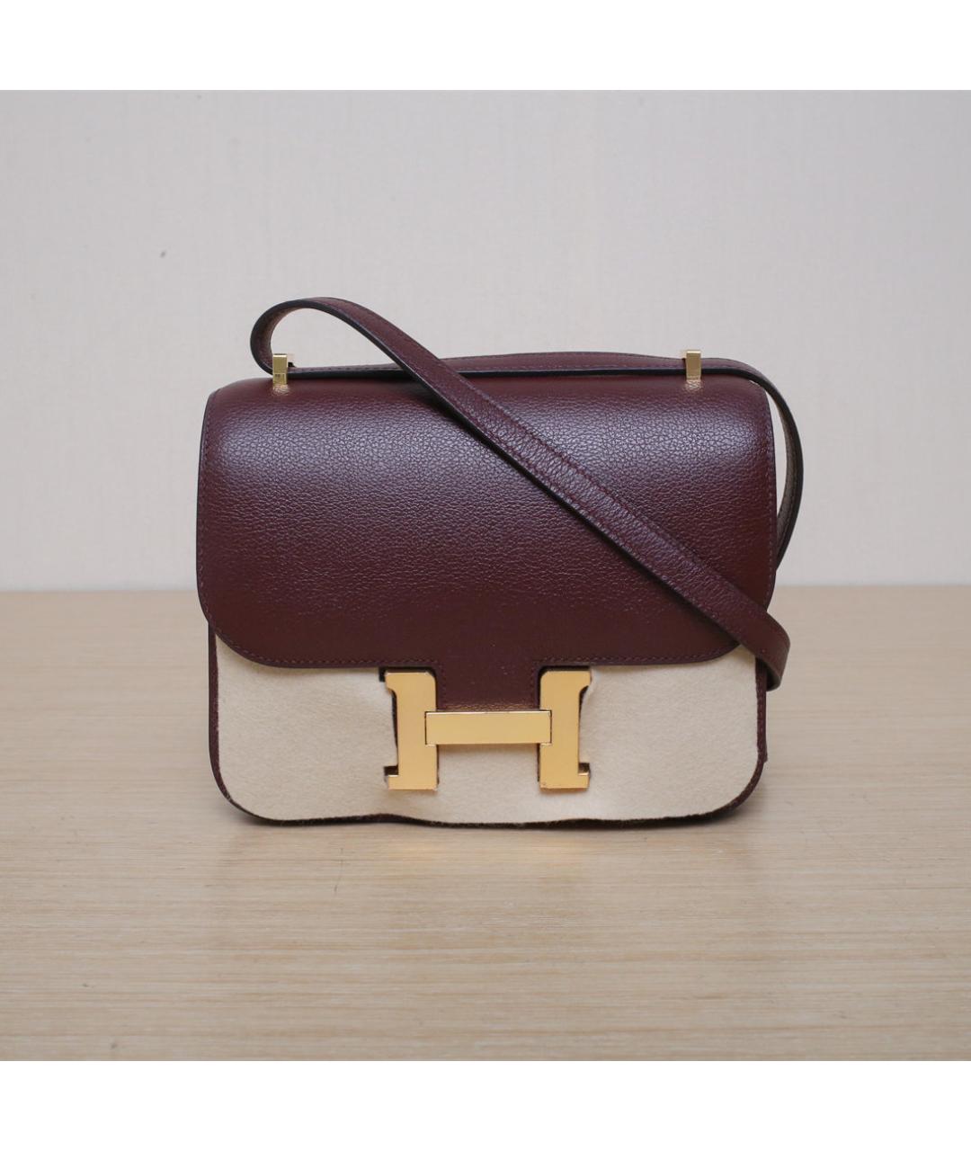 HERMES Коричневая кожаная сумка через плечо, фото 3