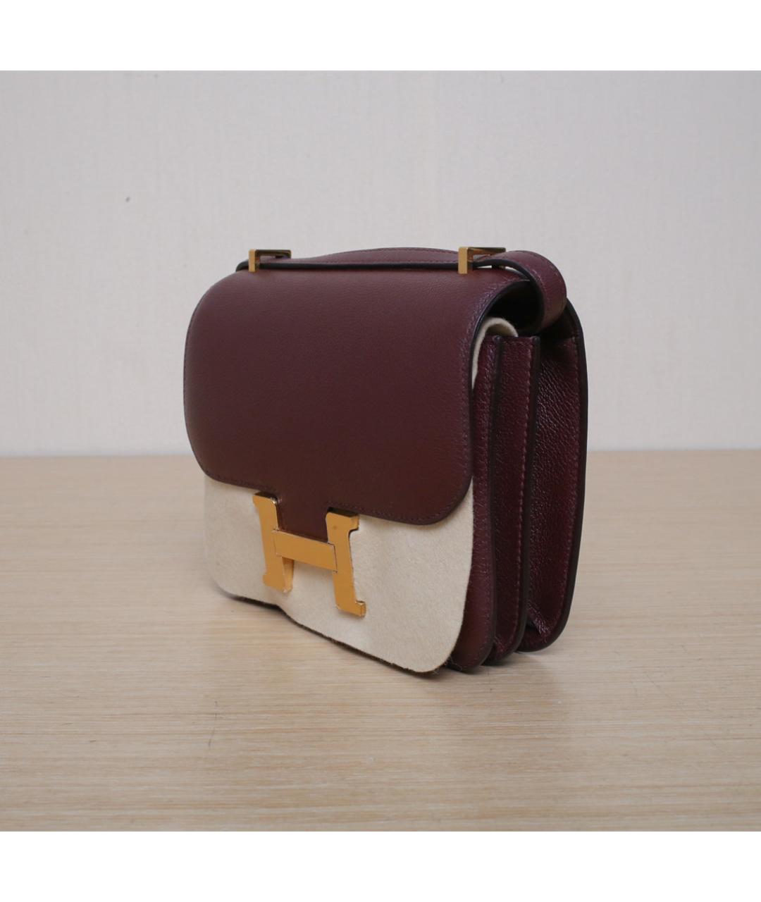 HERMES Коричневая кожаная сумка через плечо, фото 4