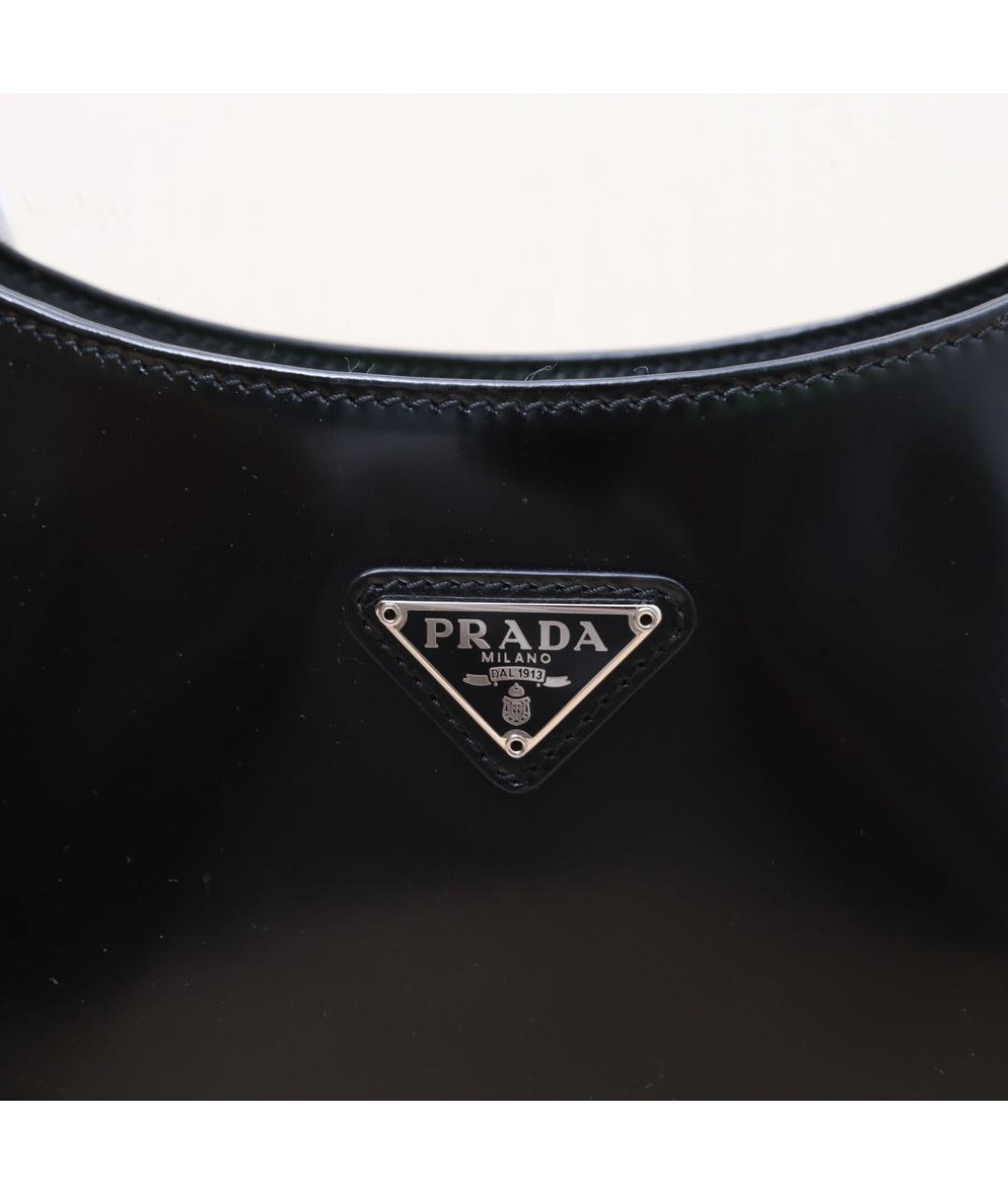 PRADA Черная кожаная сумка через плечо, фото 8