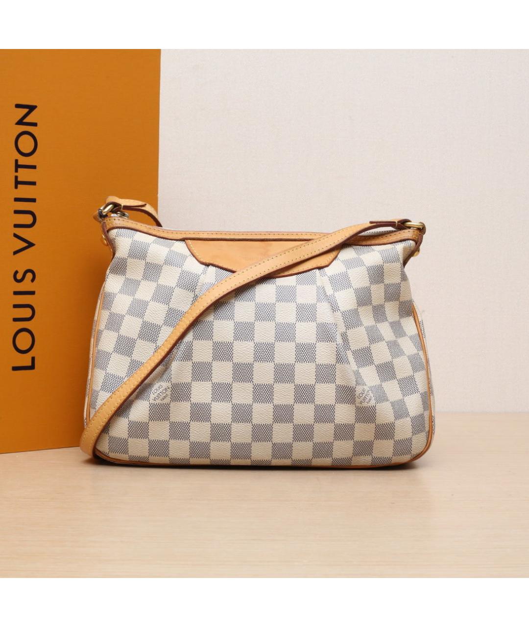 LOUIS VUITTON Белая кожаная сумка через плечо, фото 2