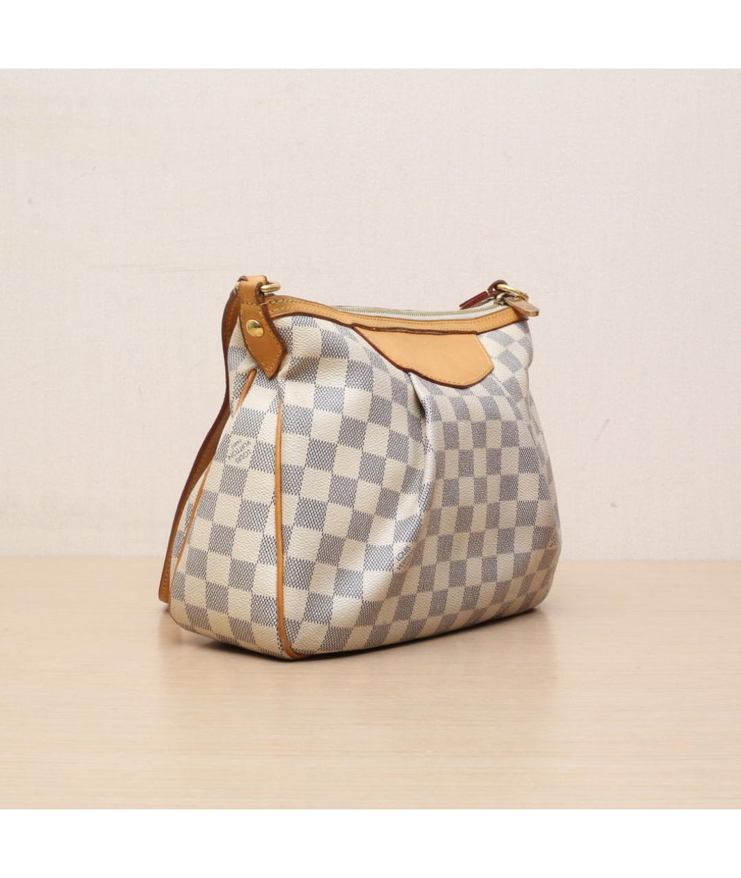 LOUIS VUITTON Белая кожаная сумка через плечо, фото 6