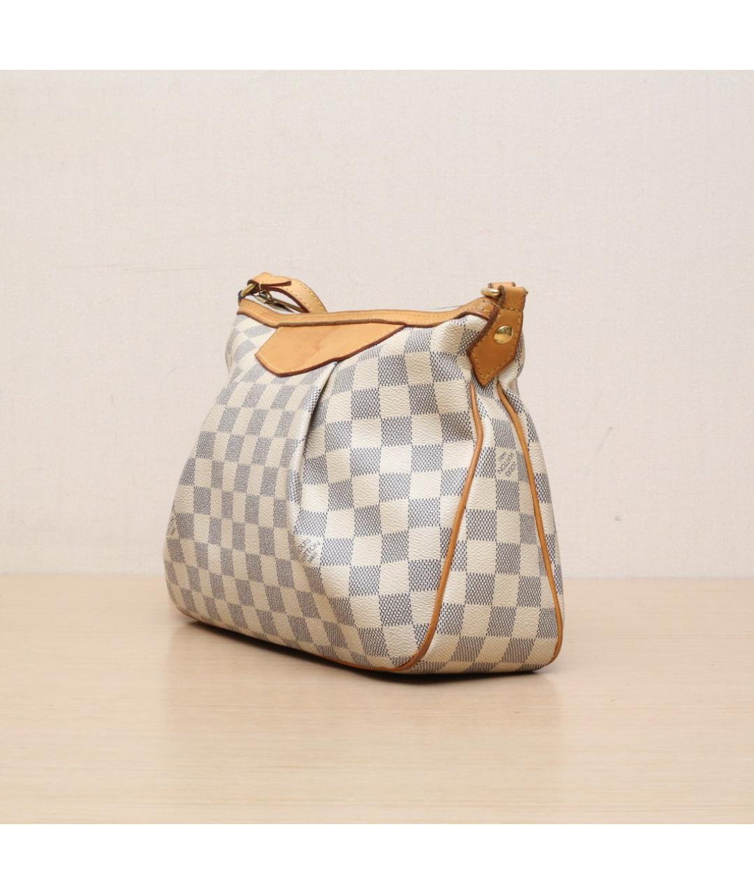 LOUIS VUITTON Белая кожаная сумка через плечо, фото 4