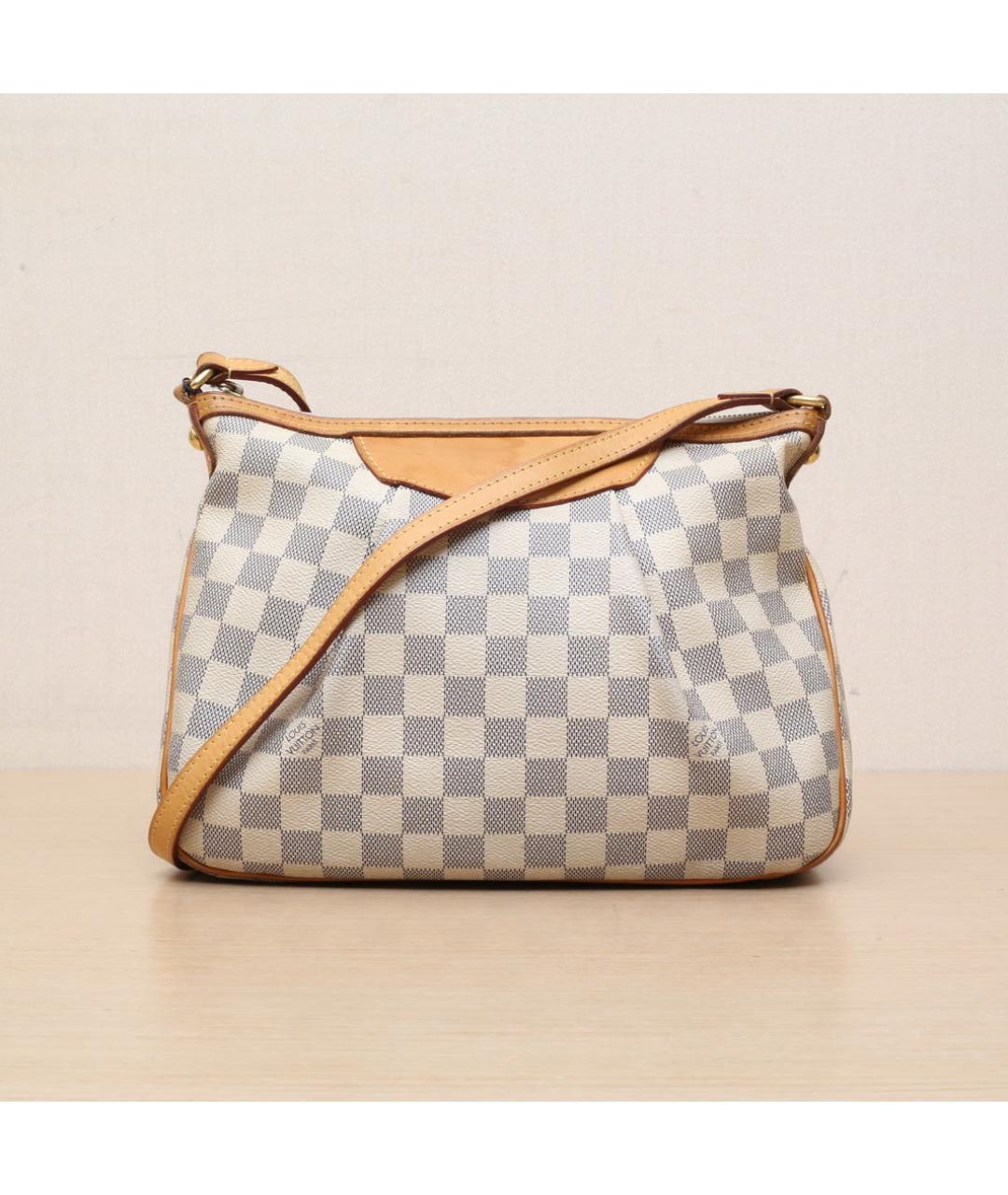 LOUIS VUITTON Белая кожаная сумка через плечо, фото 3