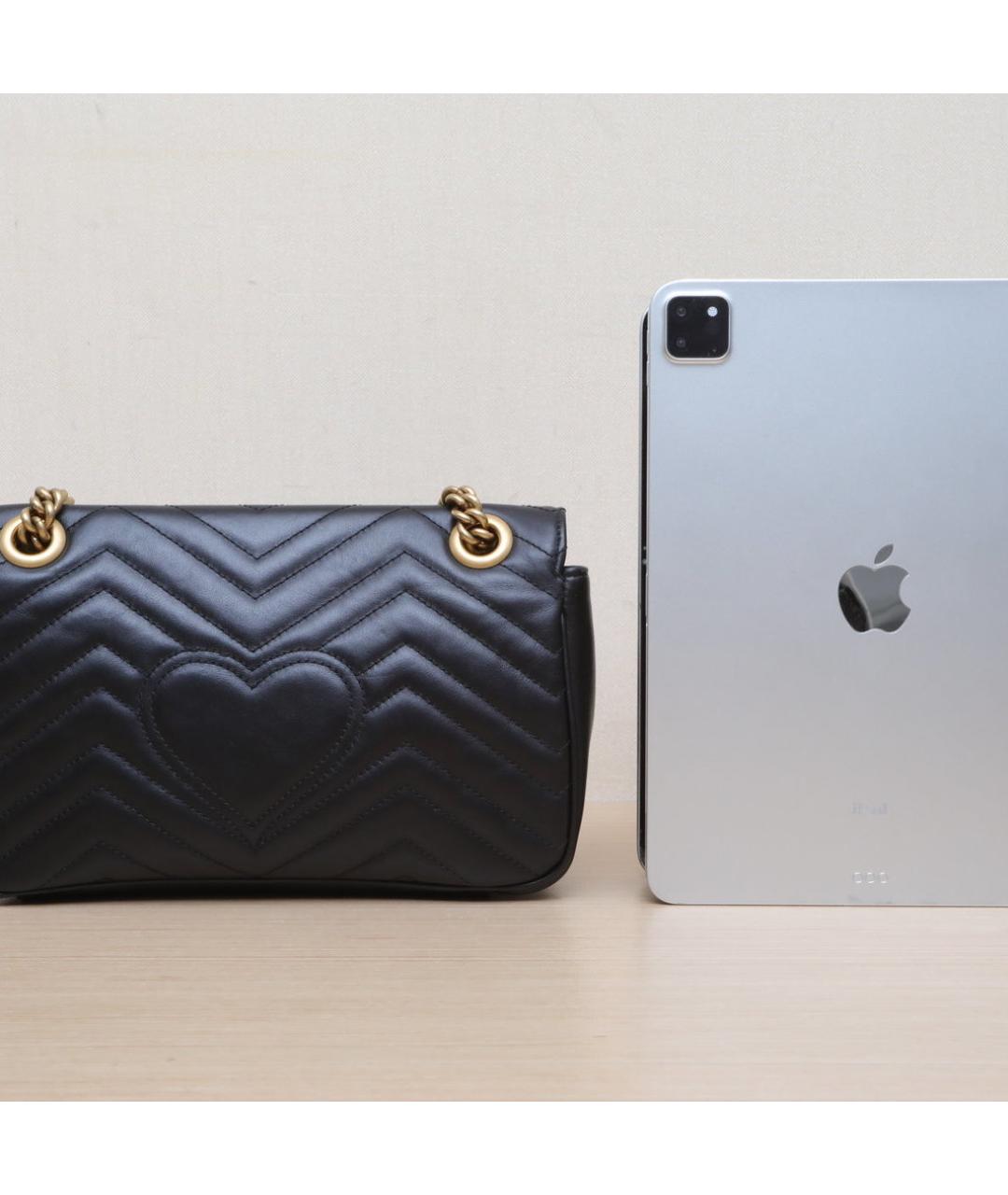 GUCCI Черная кожаная сумка через плечо, фото 7