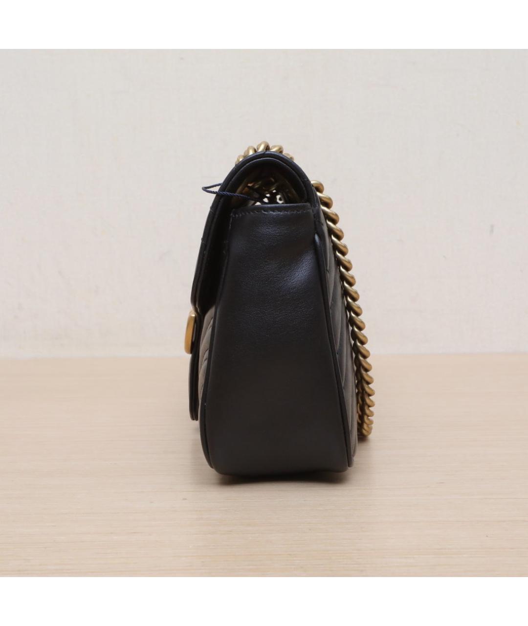 GUCCI Черная кожаная сумка через плечо, фото 5